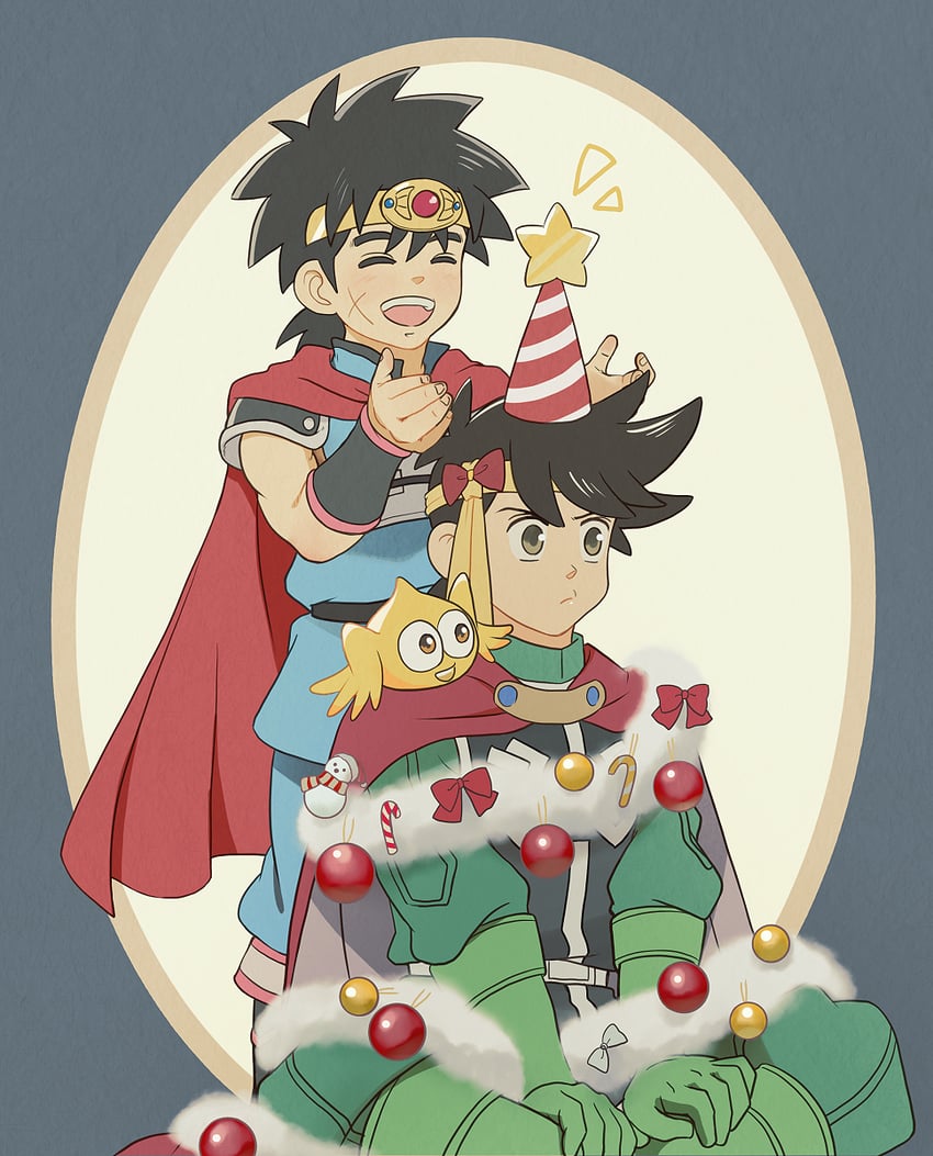 dai, pop, and gome (dragon quest and 1 more) drawn by b-saku