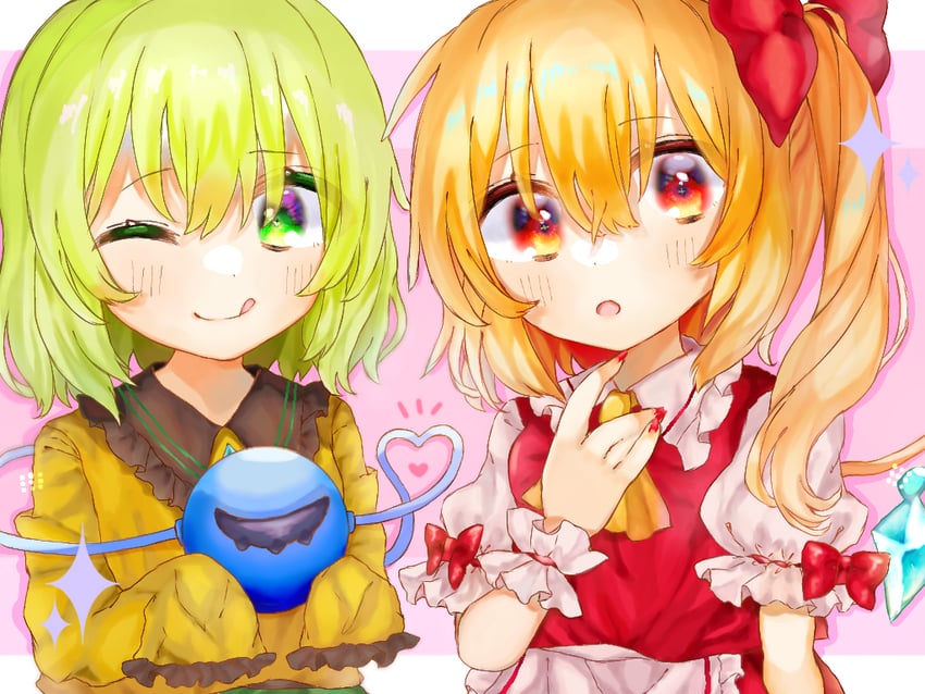 flandre scarlet and komeiji koishi (touhou) drawn by nano_(nazuna0512)