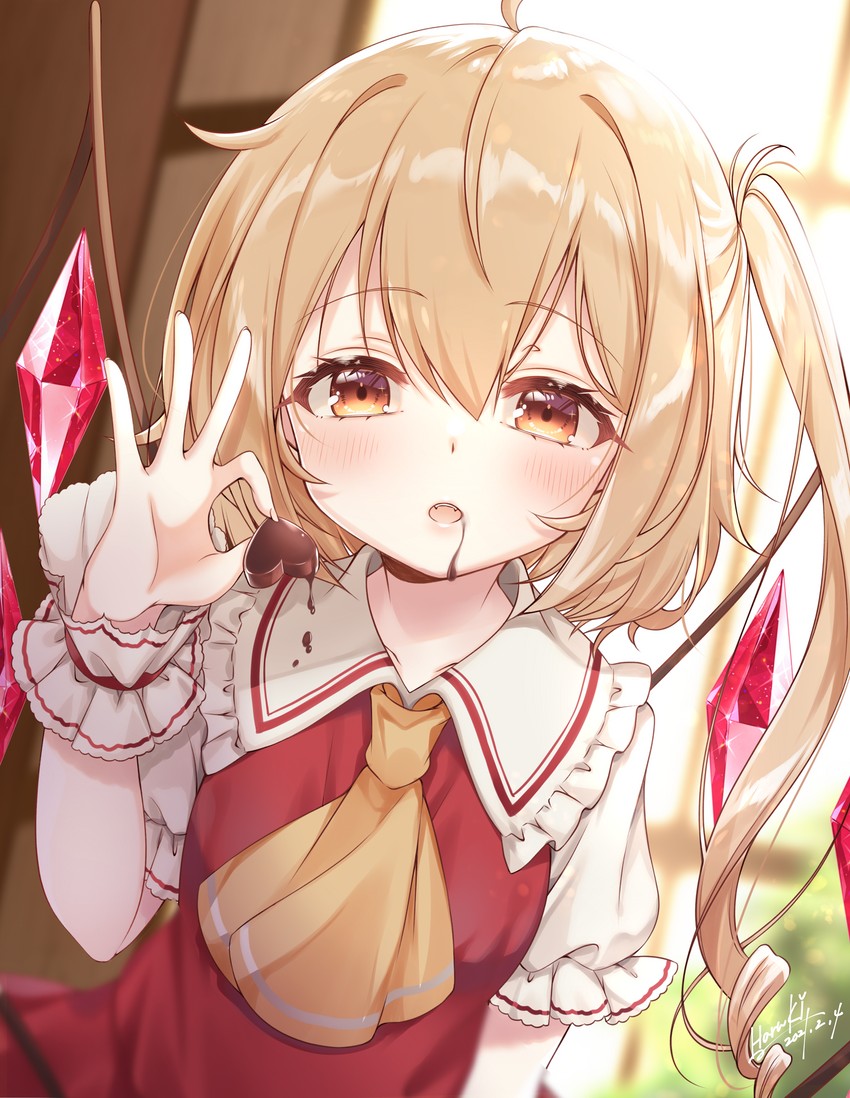 flandre scarlet (touhou) drawn by haruki_(colorful_macaron)