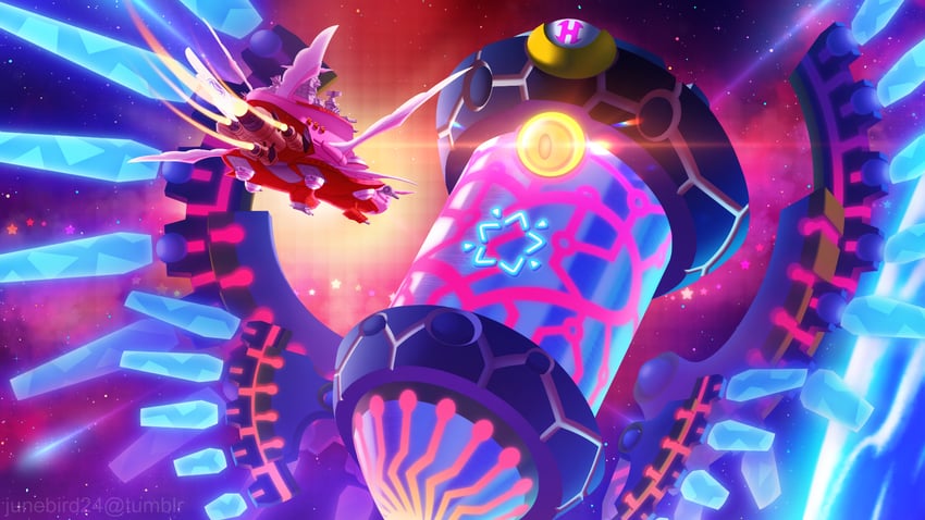 robobot armor and star dream (kirby and 1 more) drawn by junebird24