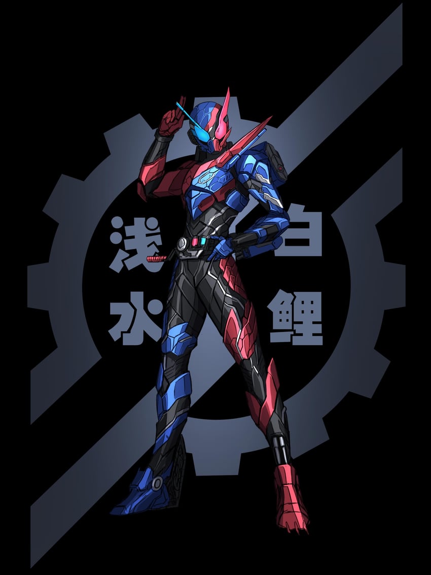 kamen rider build and rabbit+tank form (kamen rider and 1 more) drawn by 3ok