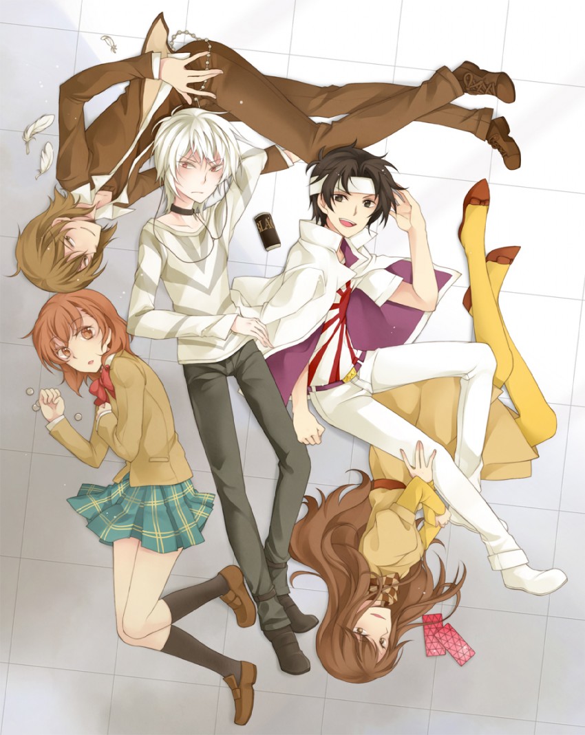 misaka mikoto, accelerator, mugino shizuri, kakine teitoku, and sogiita gunha (toaru majutsu no index and 1 more) drawn by chord1