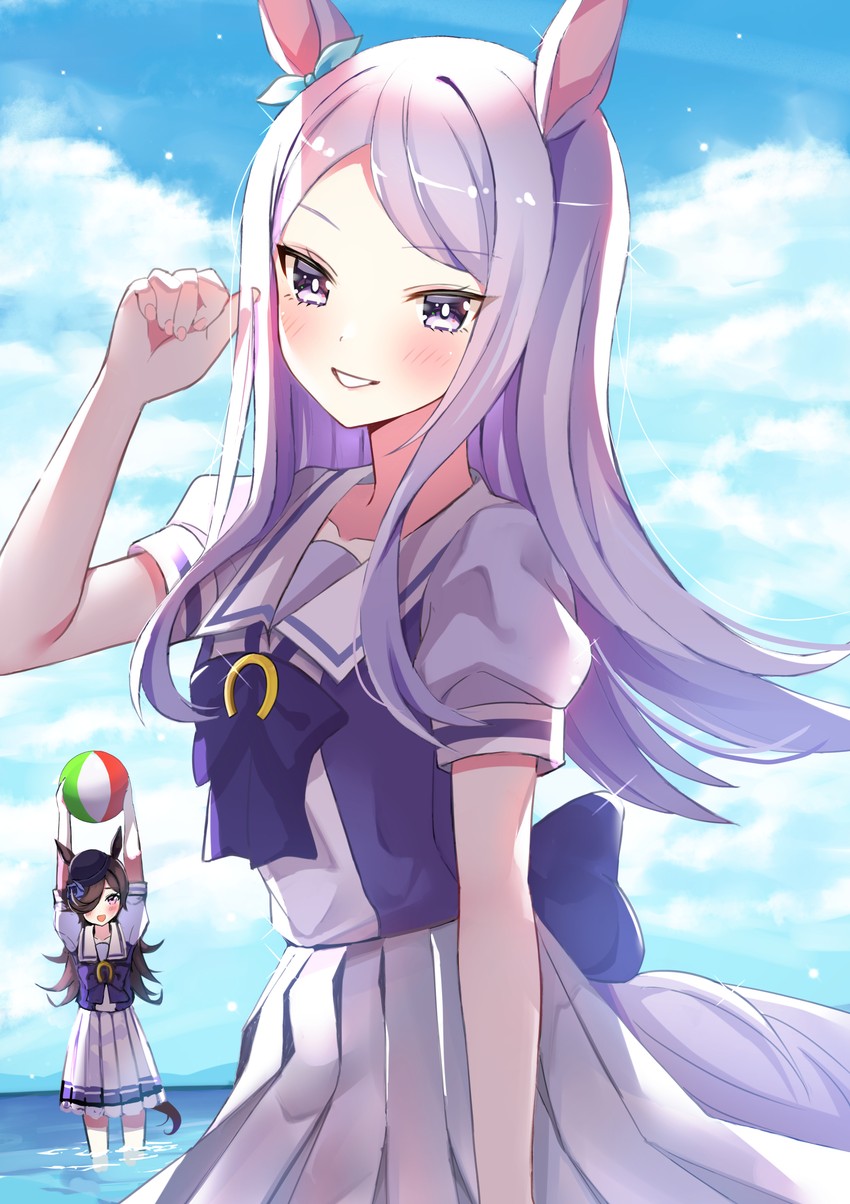 rice shower and mejiro mcqueen (umamusume) drawn by rei_(ilust9999)