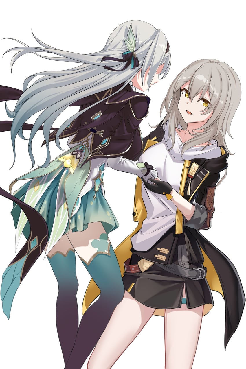 trailblazer, firefly, and stelle (honkai and 1 more) drawn by lazy_yuanying