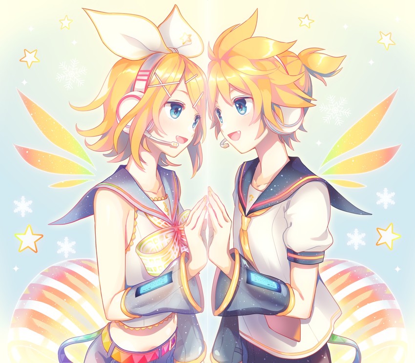 kagamine rin and kagamine len (vocaloid) drawn by akiyoshi_(tama-pete)