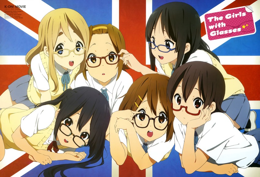 akiyama mio, nakano azusa, hirasawa yui, tainaka ritsu, kotobuki tsumugi, and 1 more (k-on! and 2 more) drawn by horiguchi_yukiko