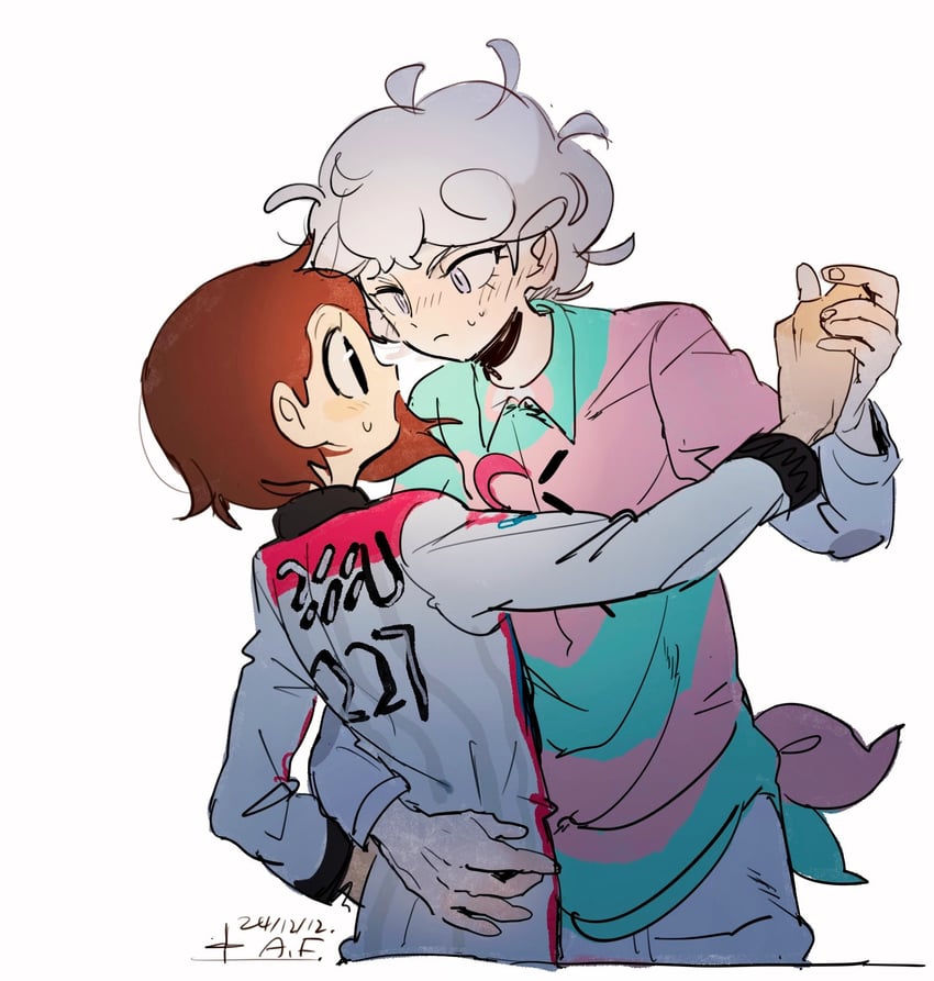 gloria and bede (pokemon and 1 more) drawn by arrcticc_fish