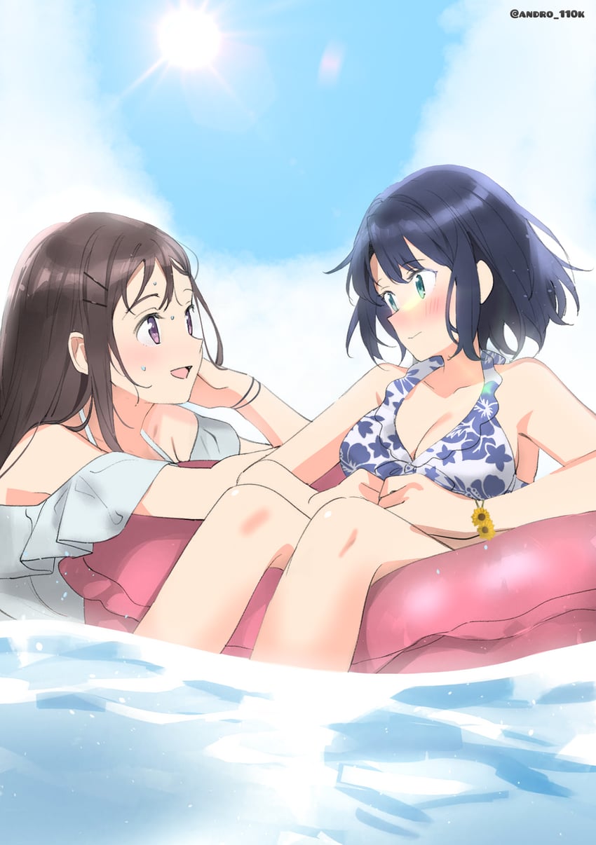 adachi sakura and shimamura hougetsu (adachi to shimamura) drawn by andro_110k