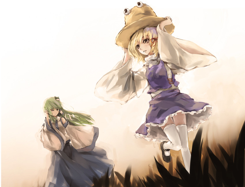 kochiya sanae and moriya suwako (touhou) drawn by xiao_qiang_(overseas)