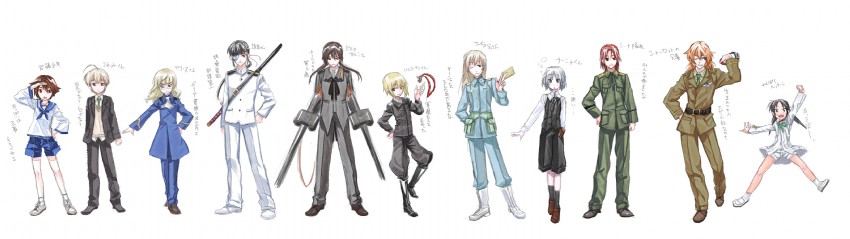 sanya v. litvyak, eila ilmatar juutilainen, miyafuji yoshika, erica hartmann, gertrud barkhorn, and 6 more (world witches series and 1 more) drawn by furinpurin
