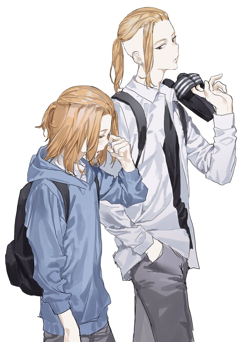 sano manjirou and ryuuguuji ken (tokyo revengers) drawn by chamuring