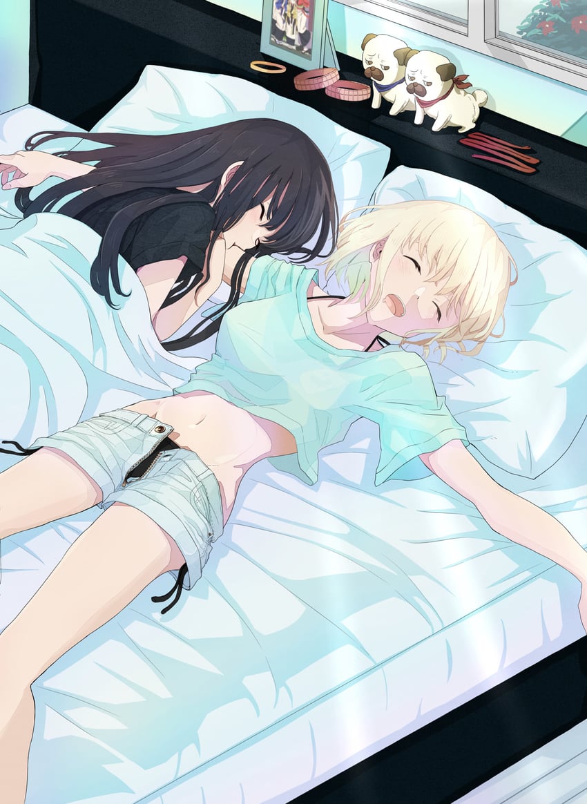 nishikigi chisato and inoue takina (lycoris recoil) drawn by futaba_(rei-futaba)