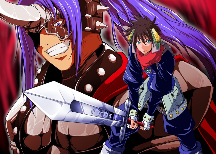 ryudo and melfice (grandia and 1 more) drawn by kayama_kenji