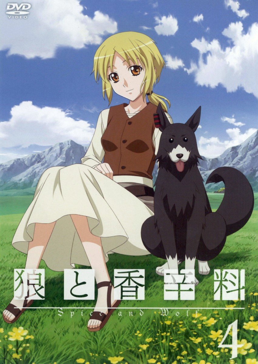 nora arento and enekk (spice and wolf) drawn by kuroda_kazuya