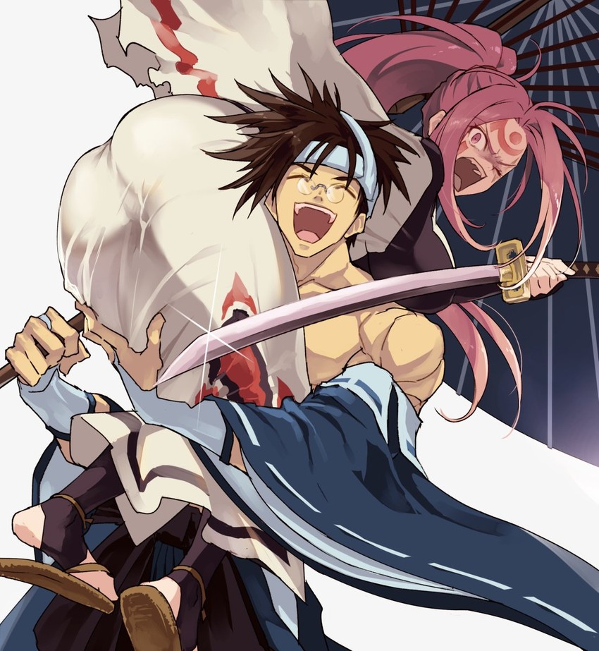 baiken and mito anji (guilty gear) drawn by jako_(toyprn)