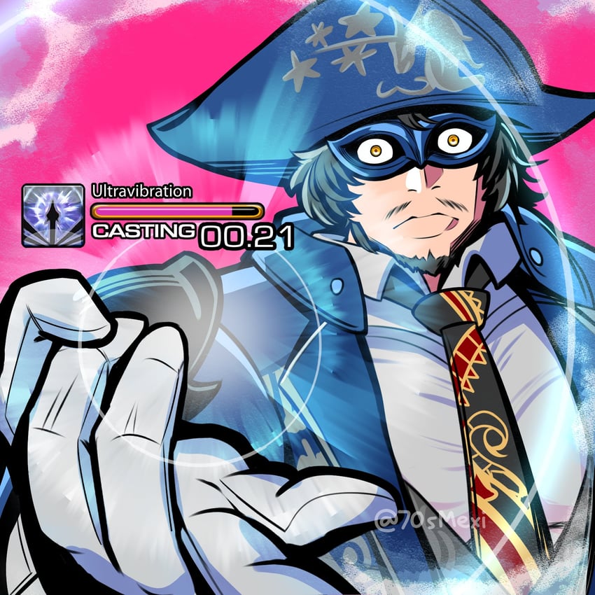 blue mage and martyn (final fantasy and 2 more) drawn by that_70s_mexi