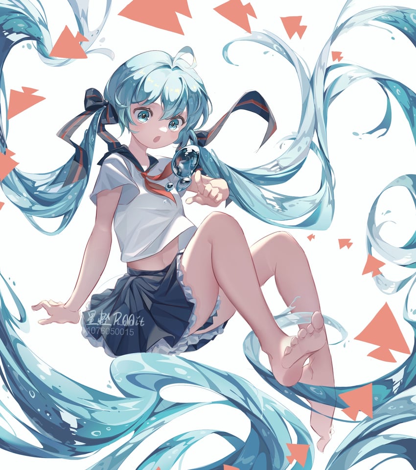hatsune miku and bottle miku (vocaloid) drawn by shatang_wei_xing_cheng