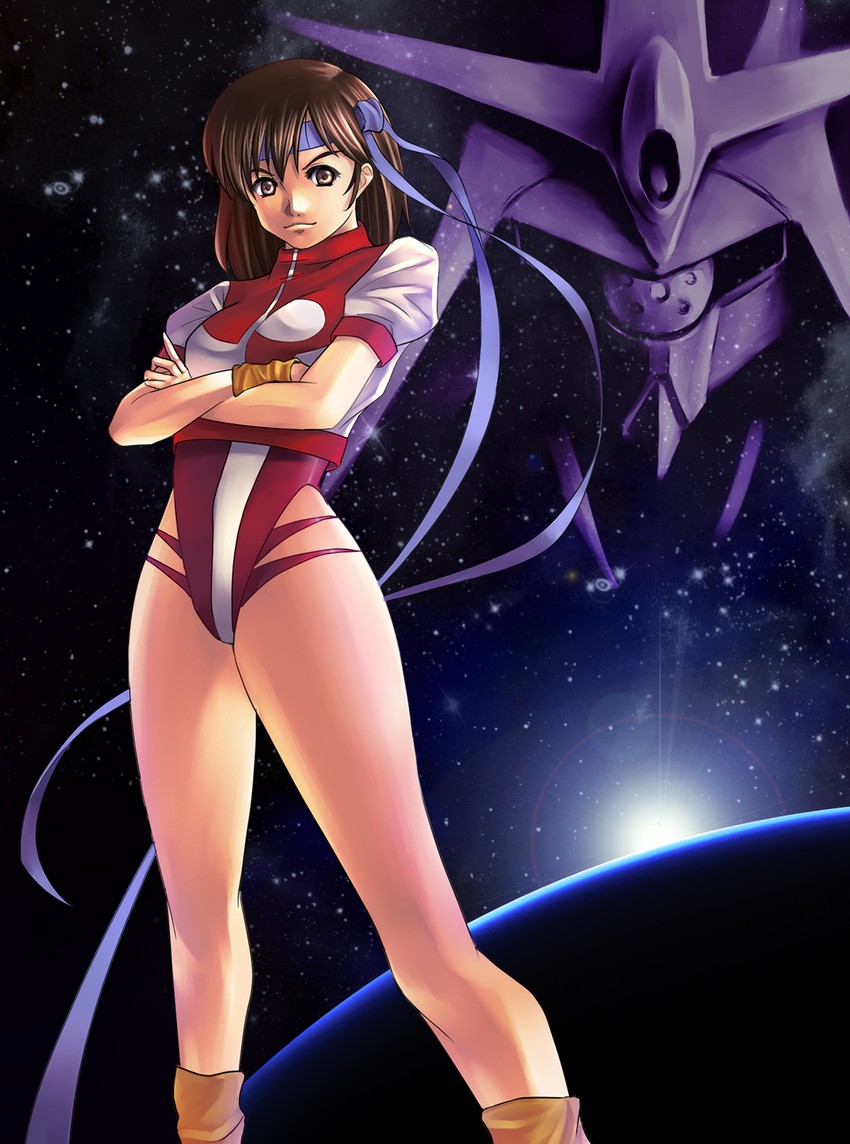 takaya noriko and gunbuster (top wo nerae!) drawn by yu-yu_(quelsunwell)