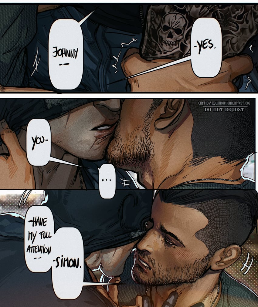 ghost and soap (call of duty and 1 more) drawn by umikochannart