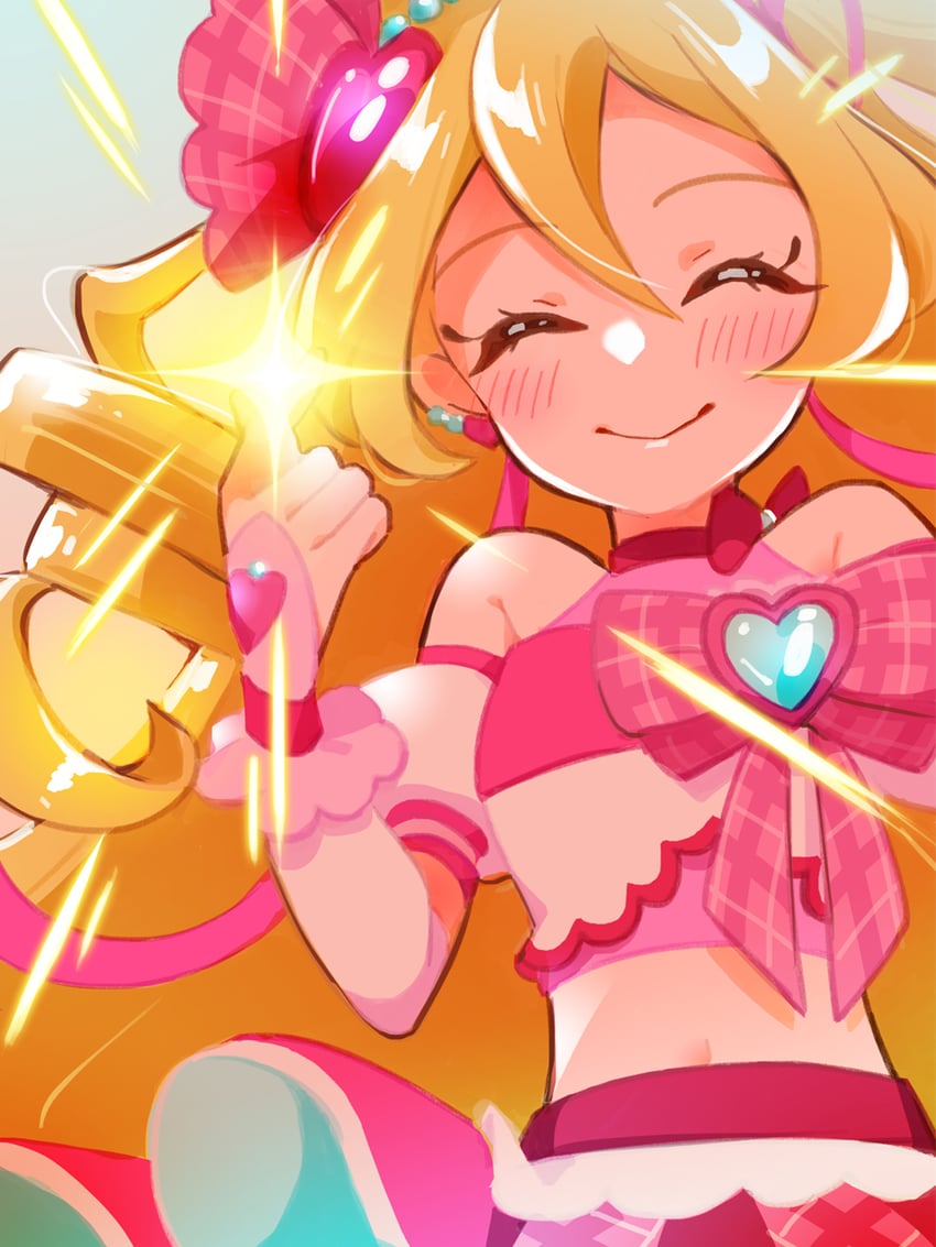 sakura uta and cure idol (precure and 1 more) drawn by nekoko_(nekonekonya)