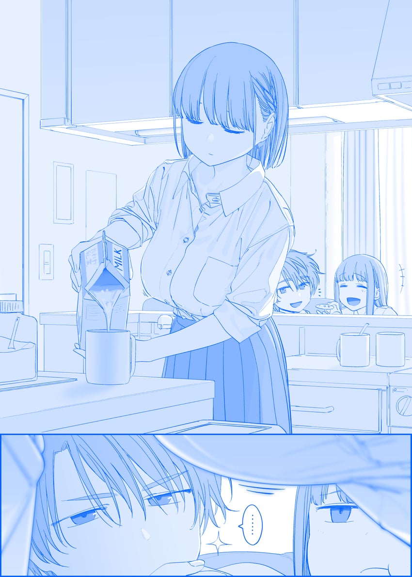ai-chan, volley-bu-chan, and ai-chan's sister (getsuyoubi no tawawa and 1 more) drawn by himura_kiseki