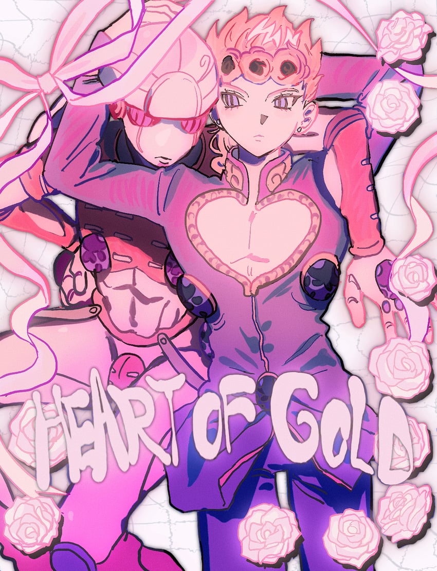 giorno giovanna and gold experience (jojo no kimyou na bouken and 1 more) drawn by tami_tome_mo