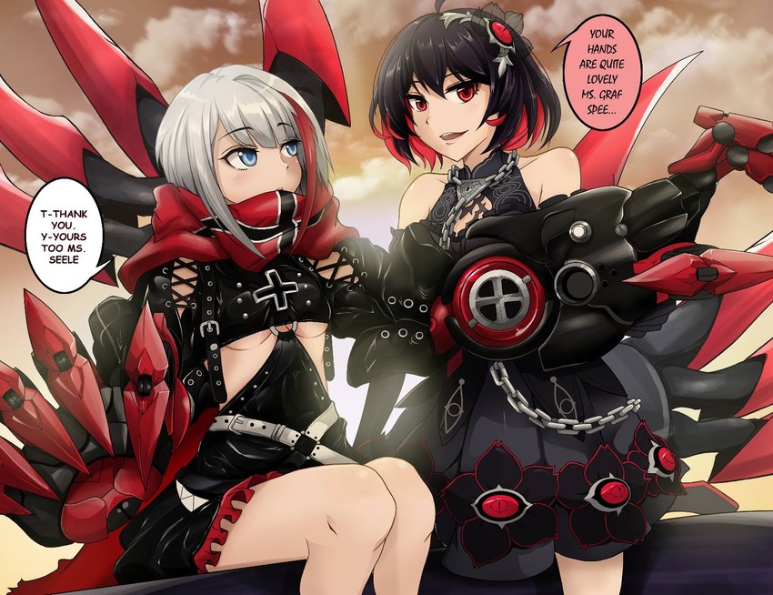 seele vollerei, seele, and admiral graf spee (azur lane and 2 more) drawn by azule-iro