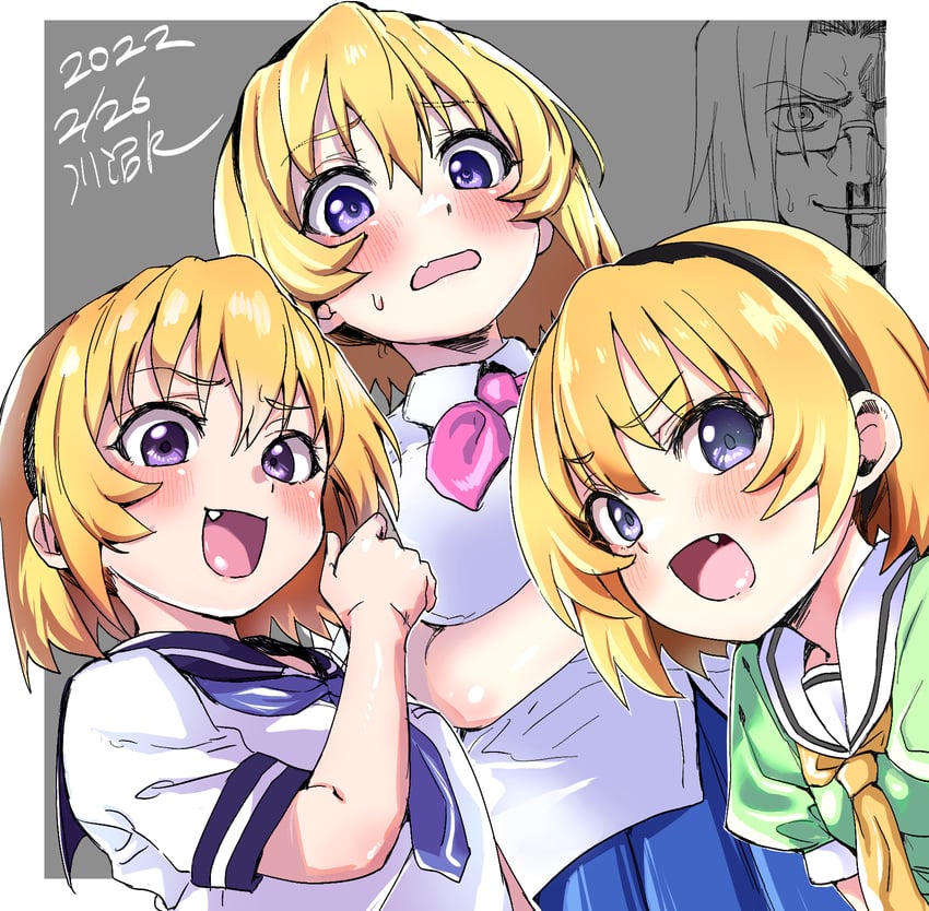 houjou satoko and irie kyousuke (higurashi no naku koro ni and 1 more) drawn by onuma_kuma