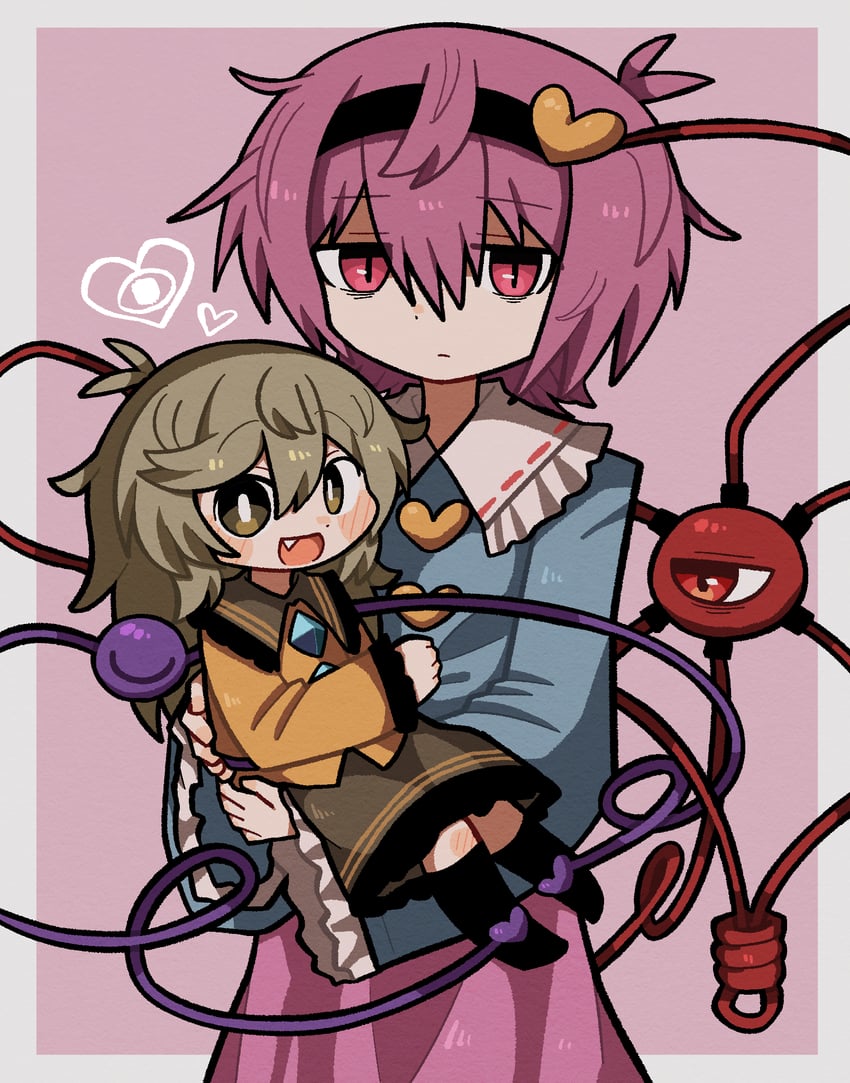 komeiji koishi and komeiji satori (touhou) drawn by zunusama
