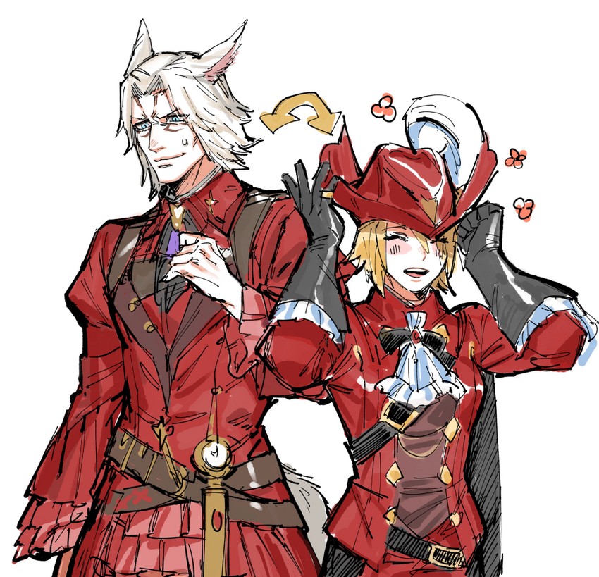 red mage, x'rhun tia, and arya gastaurknan (final fantasy and 1 more) drawn by frischenq