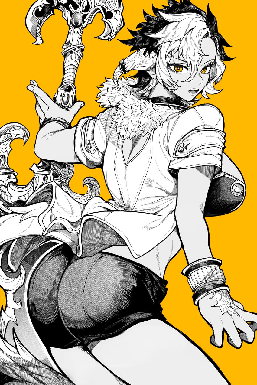 warrior of light (original and 2 more) drawn by yotsumi_shiro