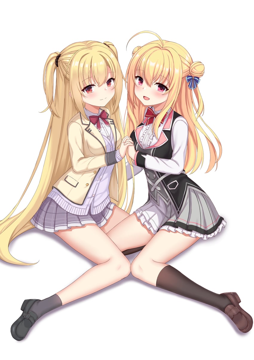 arihara nanami and izumi hiyori (riddle joker and 1 more) drawn by elih_(nfslyy)