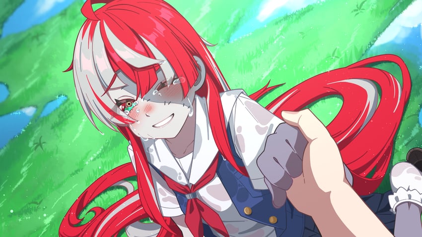 kureiji ollie (hololive and 1 more) drawn by aobara_hairi