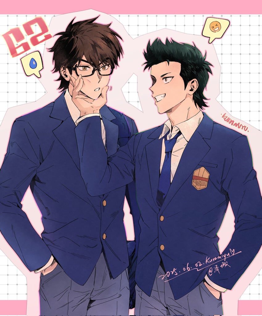 miyuki kazuya and kuramochi youichi (ace of diamond) drawn by zechengm19