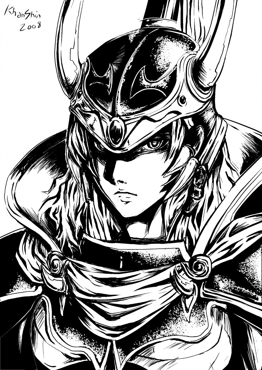 warrior of light (final fantasy and 1 more) drawn by teddypocky