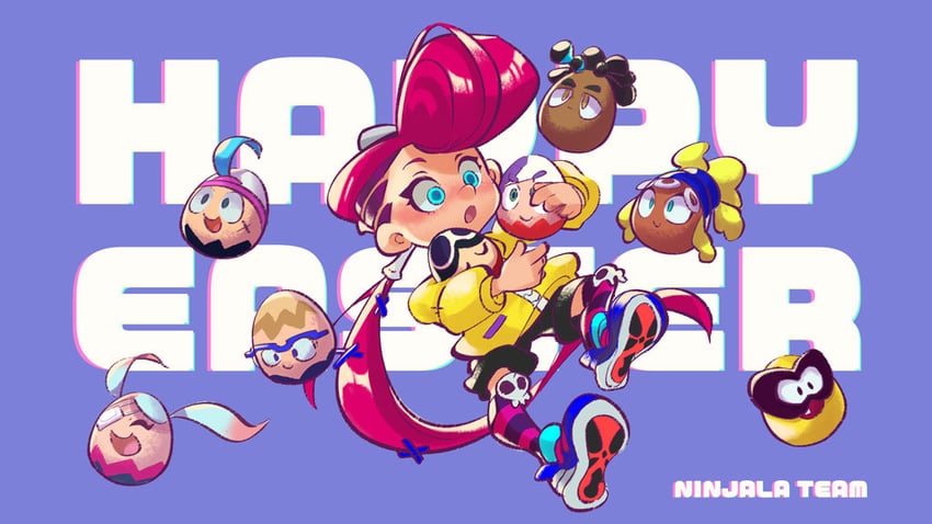 gumchi, kappei, van, berecca, lucy, and 4 more (ninjala and 1 more) drawn by rianti-wong