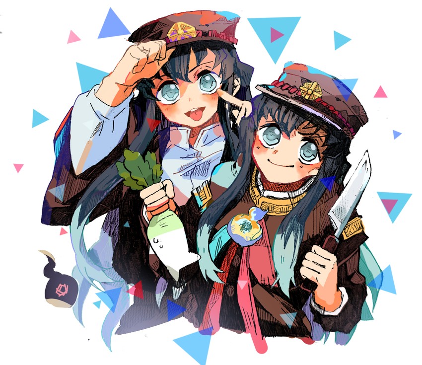 tokitou muichirou, hanako, tokitou yuichirou, and yugi tsukasa (kimetsu no yaiba and 1 more) drawn by k_koba