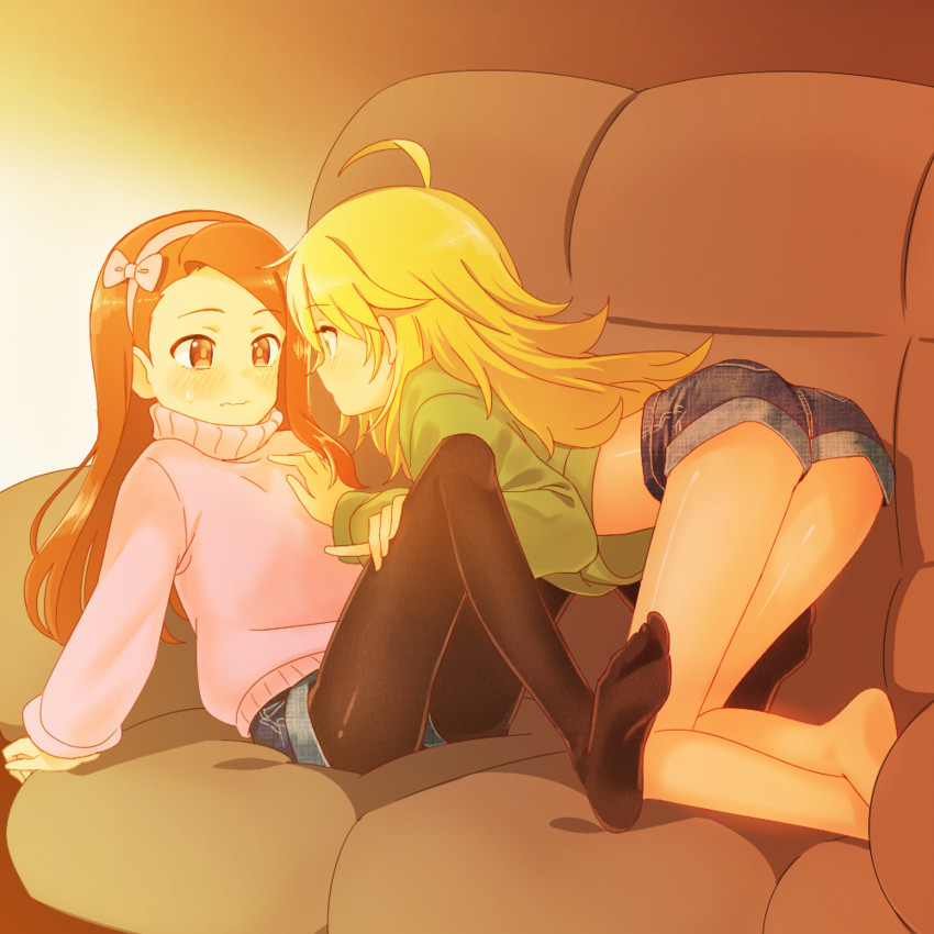 hoshii miki and minase iori (idolmaster) drawn by deadnooodles