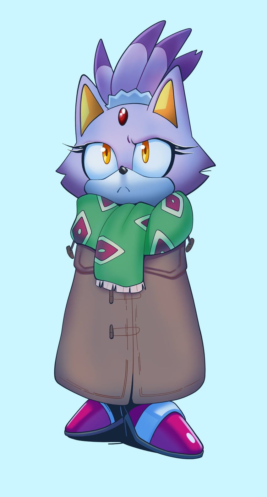 blaze the cat (sonic) drawn by novika