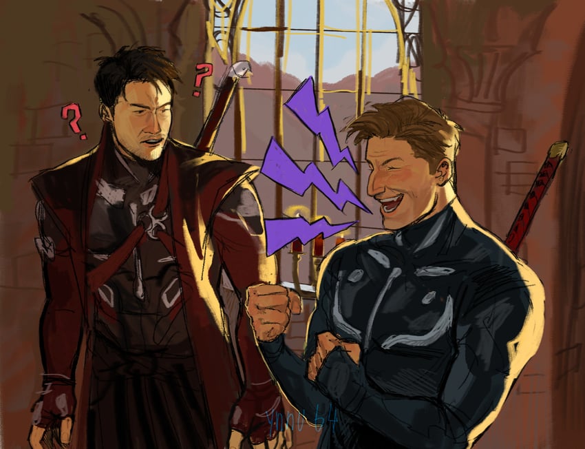johnny cage and kenshi (mortal kombat and 1 more) drawn by ynnu-64