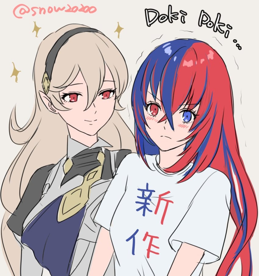 female alear and female corrin (fire emblem and 2 more) drawn by snow20200