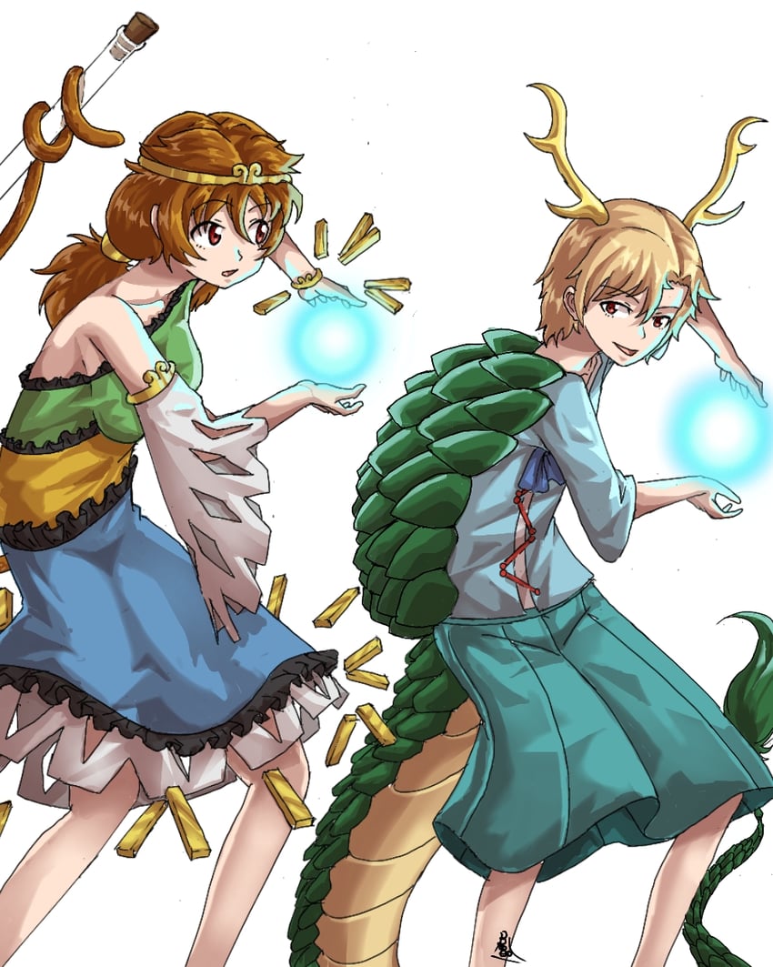 kicchou yachie and son biten (touhou and 1 more) drawn by buhbuhbored