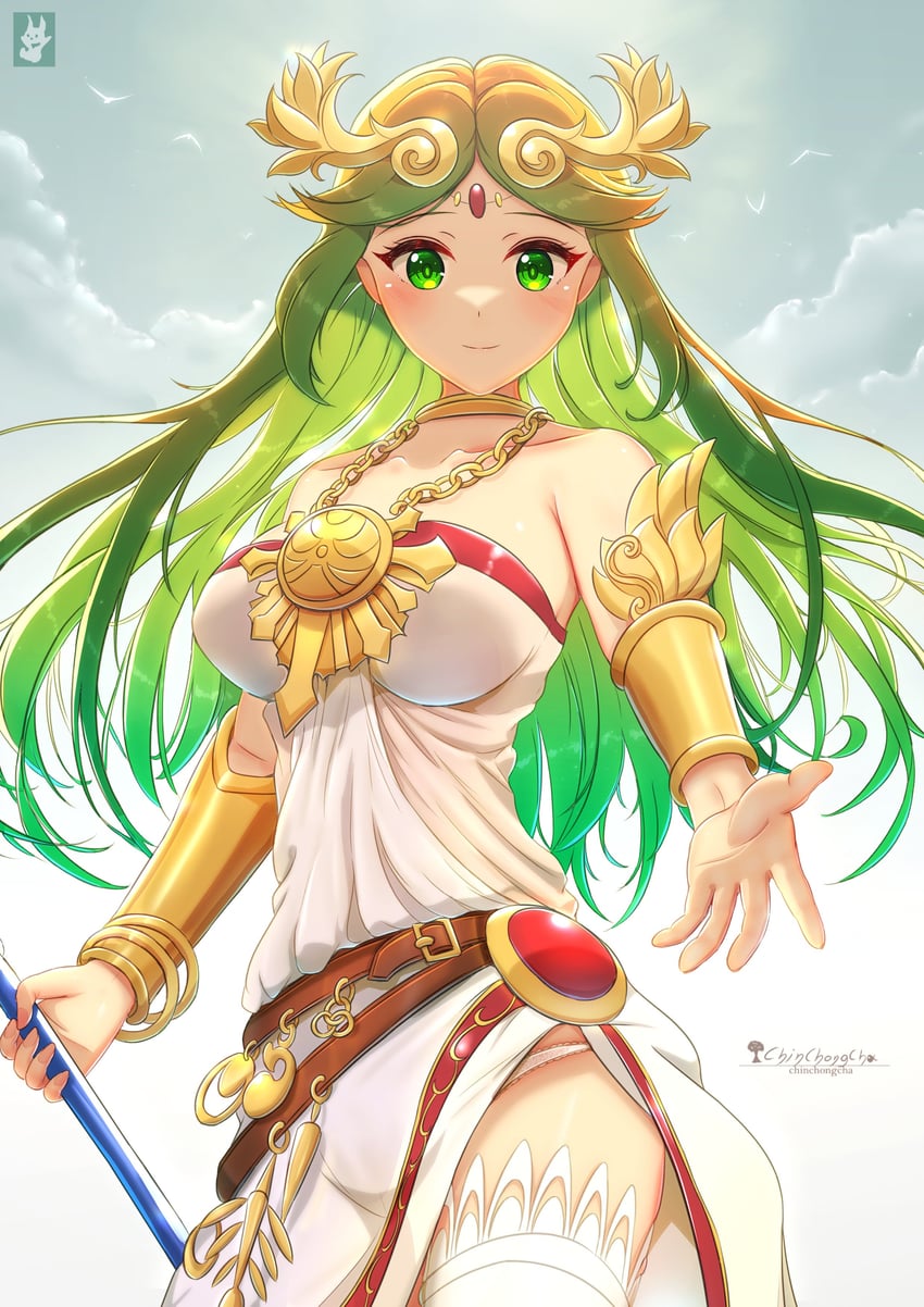 palutena (kid icarus and 1 more) drawn by chinchongcha