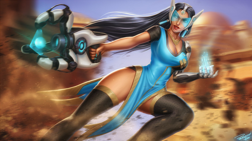 symmetra (overwatch and 1 more) drawn by personal_ami