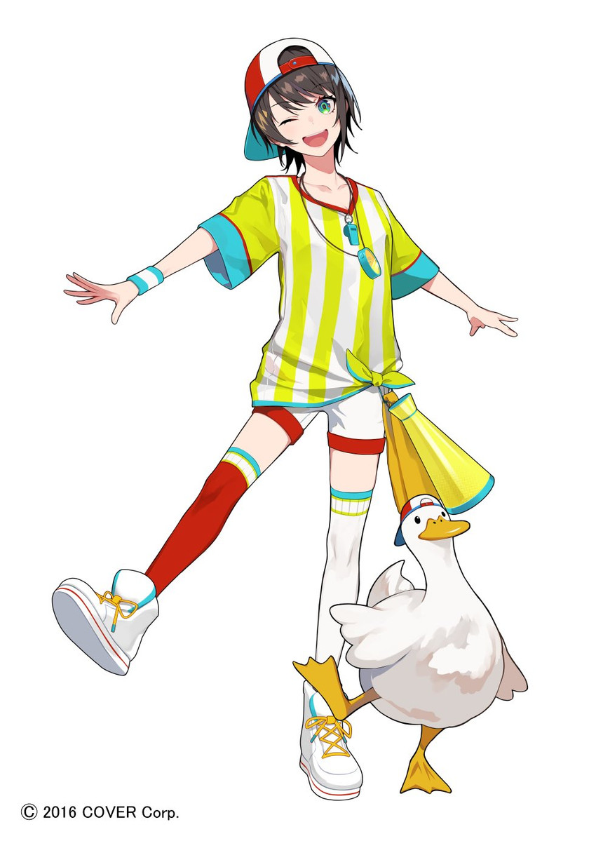 oozora subaru and subaru duck (hololive) drawn by lam_(ramdayo)