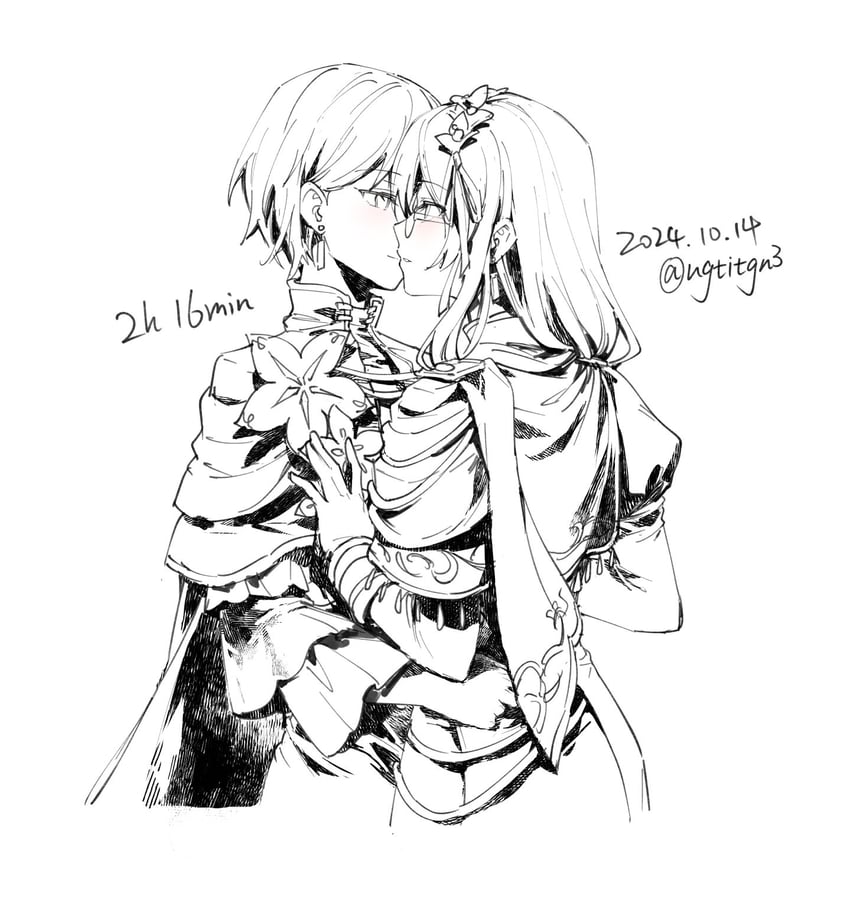 kayamori ruka and izumi yuki (heaven burns red) drawn by ngtitgn3
