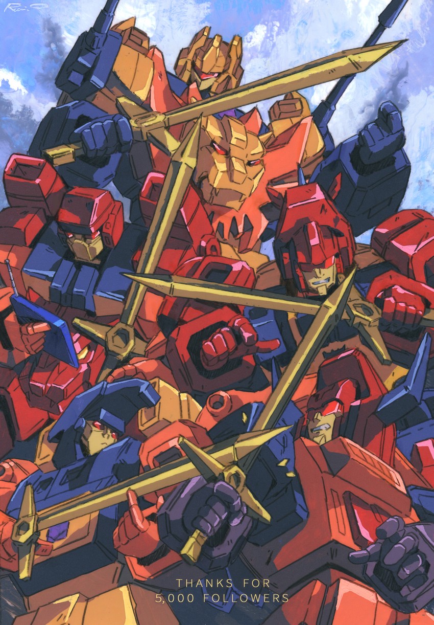 razorclaw, tantrum, rampage, divebomb, and headstrong (transformers and 1 more) drawn by marble-v