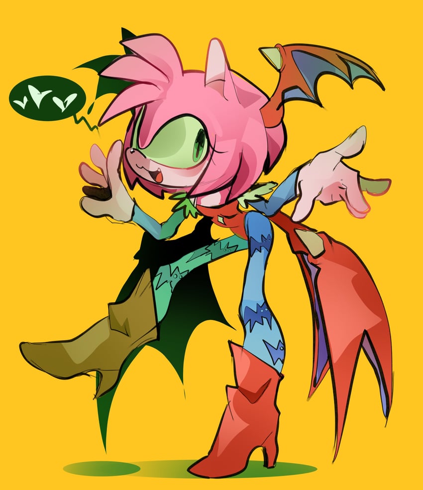 amy rose and lilith (sonic and 1 more) drawn by legochet
