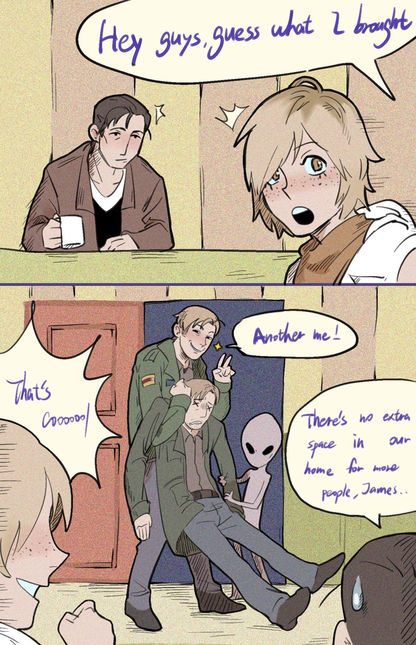 heather mason, james sunderland, and harry mason (silent hill and 3 more) drawn by chuahuoguo