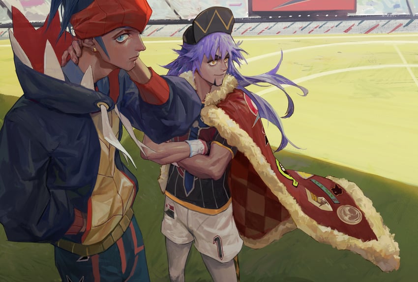leon and raihan (pokemon and 1 more) drawn by nazgul_(5511474)